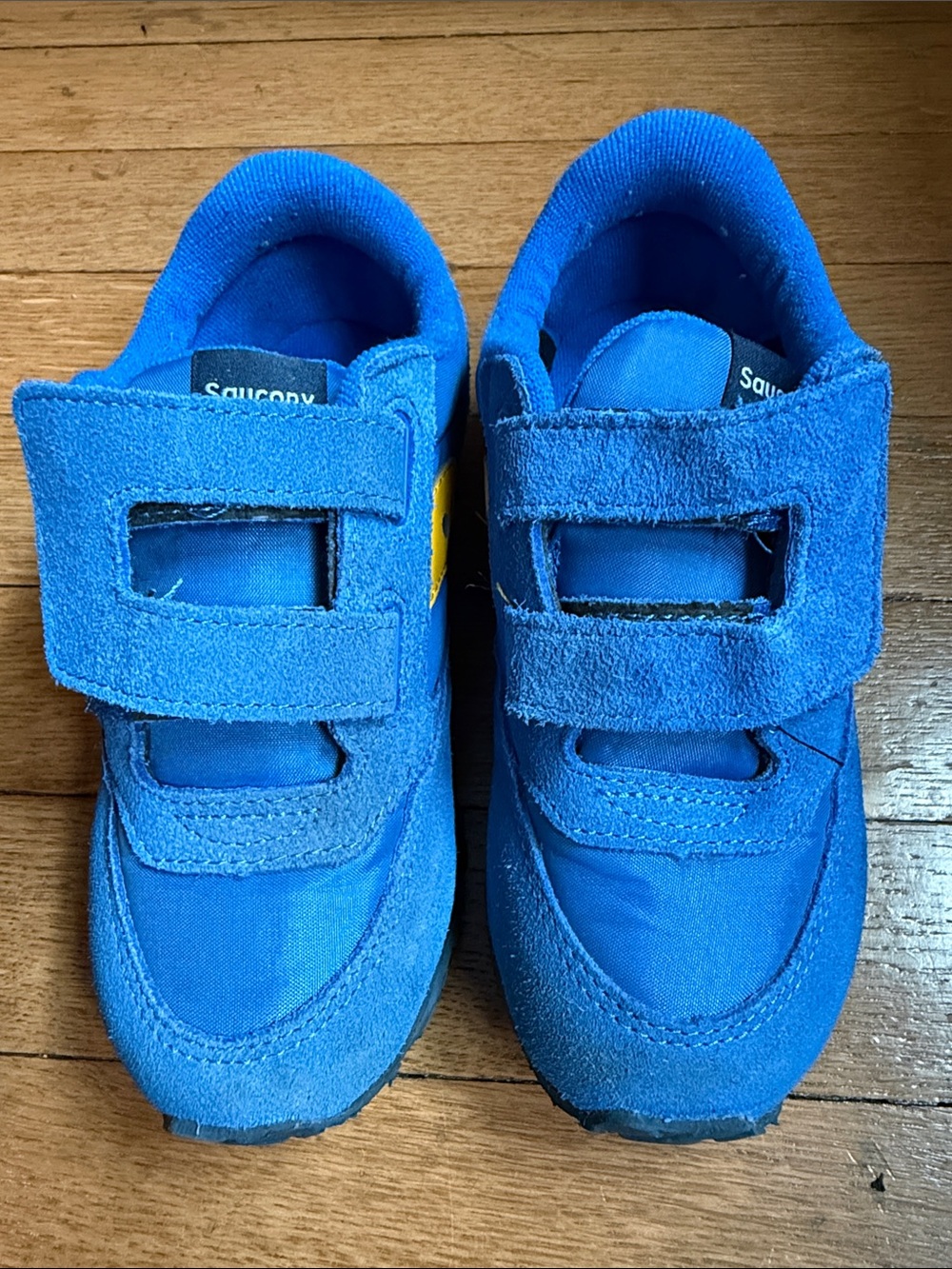 Saucony Jazz Kids Blue Velcro Strap Sneakers